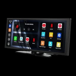 Ecrã Carro Ottocast OttoScreen T1140 Preto CarPlay Android Auto Sem Fios 11,4 polegadas, vista frontal: ecrã ligado com apps