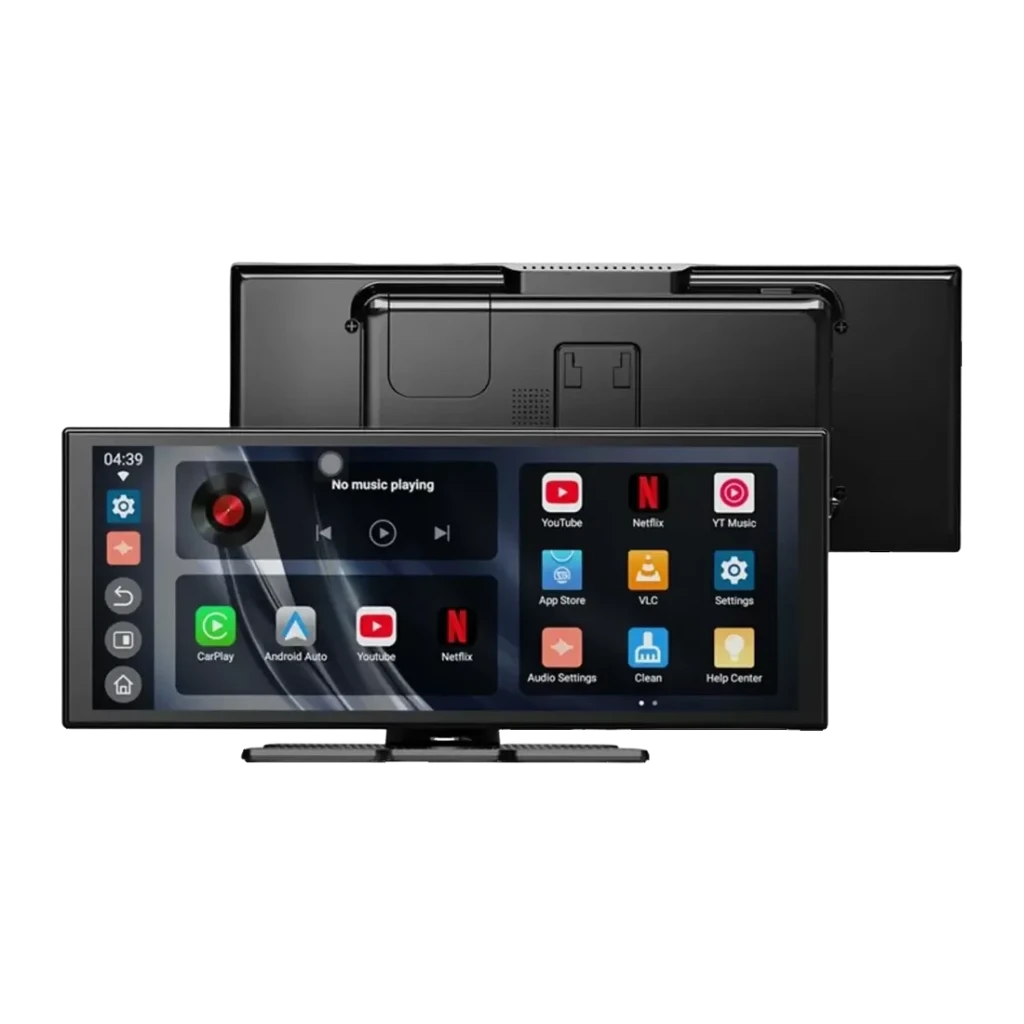 Ecrã Carro Ottocast OttoScreen T1140 Preto CarPlay Android Auto Sem Fios 11,4 polegadas, detalhe: ecrã frontal com apps