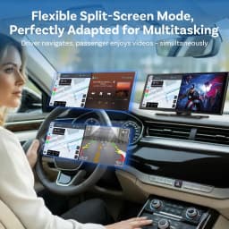 Ecrã Carro Ottocast OttoScreen T1140 Preto CarPlay Android Auto Sem Fios 11,4 polegadas, em uso: modo ecrã dividido