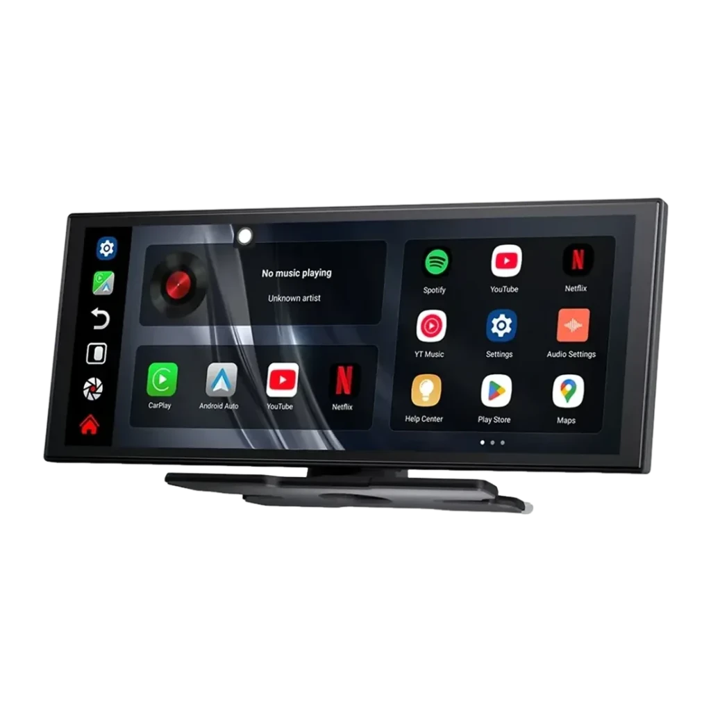 Monitor para carro Ottocast OttoAiBox N95C CarPlay Android Auto Sem Fios 11,4 polegadas, detalhe: ecrã ligado com apps