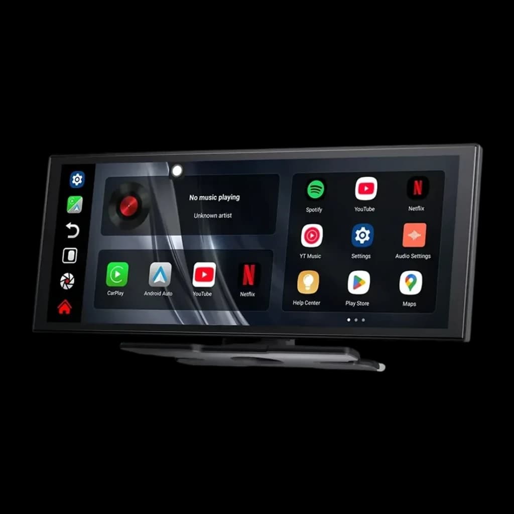 Monitor para carro Ottocast OttoAiBox N95C CarPlay Android Auto Sem Fios 11,4 polegadas, detalhe: ecrã ligado com apps