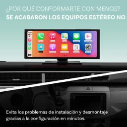Monitor para carro Ottocast OttoAiBox N95C CarPlay Android Auto Sem Fios 11,4 polegadas, em uso: ecrã sobre painel mostrando