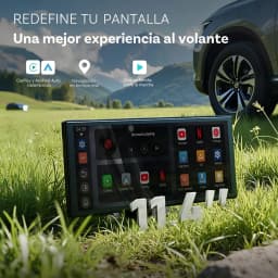 Monitor para carro Ottocast OttoAiBox N95C CarPlay Android Auto Sem Fios 11,4 polegadas, em uso: ecrã com apps CarPlay