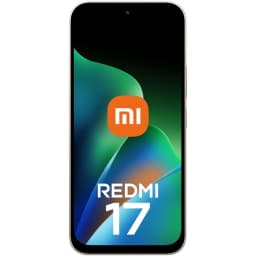 Xiaomi Redmi 17 4G verde con pantalla IPS LCD 6,9 pulgadas casi sin bordes, cámara frontal en orificio centrado y logotipo MI en pantalla