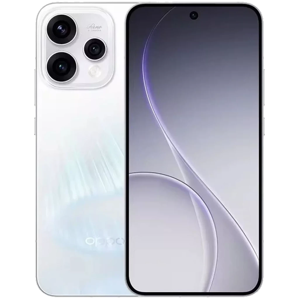Oppo Reno15 F 5G bleu Aurora avec grand écran 6,57 pouces, bord fin, triple module photo arrière pro et perçage central pour la caméra selfie - Ítem
