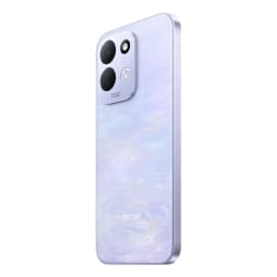 Xiaomi Redmi 17 4G en color Lotus Purple con acabado nacarado, módulo trasero triple con flash y cámara 50MP, bordes planos y diseño delgado elegante