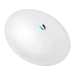 Pont WiFi Ubiquiti NanoBeam AC Gen2 PoE 2 Ports Gigabit, antenne parabolique compacte blanche avec logo U bleu, design discret et profil mince