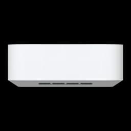 Router Ubiquiti UniFi Express 7 UX7 blanco, diseño compacto rectangular, frontal liso con ranuras de ventilación inferiores, acabado minimalista WiFi 7 10,7
