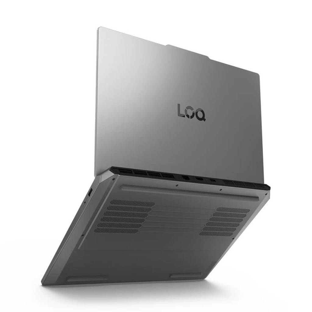 PC Portable Gaming Lenovo LOQ Essential 15IRX11, écran 15,1 pouces OLED bord fin, clavier rétroéclairé, design gris sobre, logo LOQ en coin supérieur droit - Ítem7