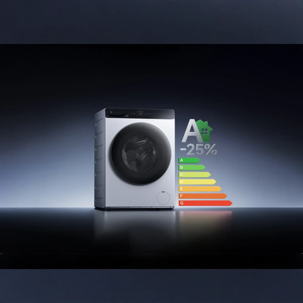 Lavadora-secadora Xiaomi Mijia Front Load Washer Dryer Pro 9kg, diseño frontal blanco con panel negro, puerta grande circular y tambor de acero inoxidable - Ítem6
