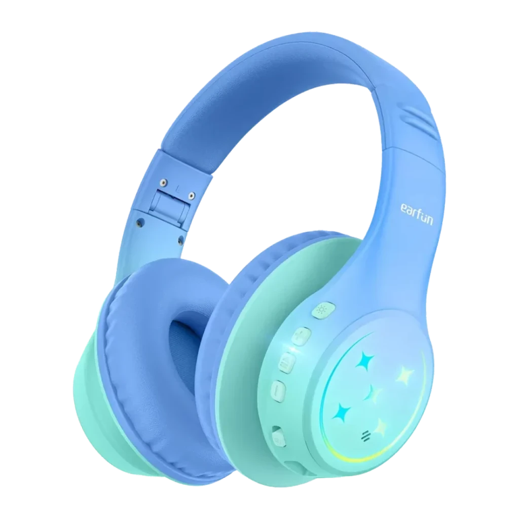 EarFun K4 con RGB Bluetooth Blue - Auriculares para niños - vue principale