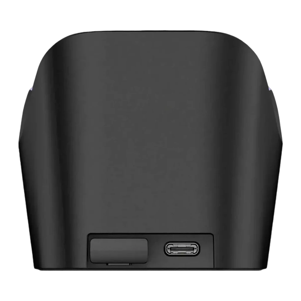Base de Carregamento GameSir Nova 2 Lite Preto Sem Fios, vista traseira: porta USB-C e botão na base inferior