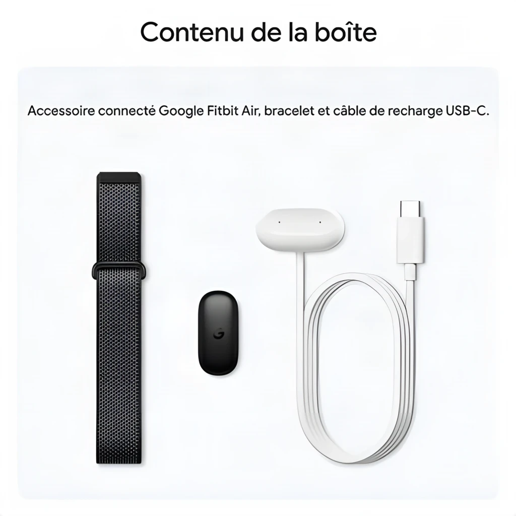 Pulseira têxtil cinza escuro para Google Fitbit Air Obsidian com fecho ajustável, trama respirável e acabamento elegante, leve e confortável para o pulso - Item4