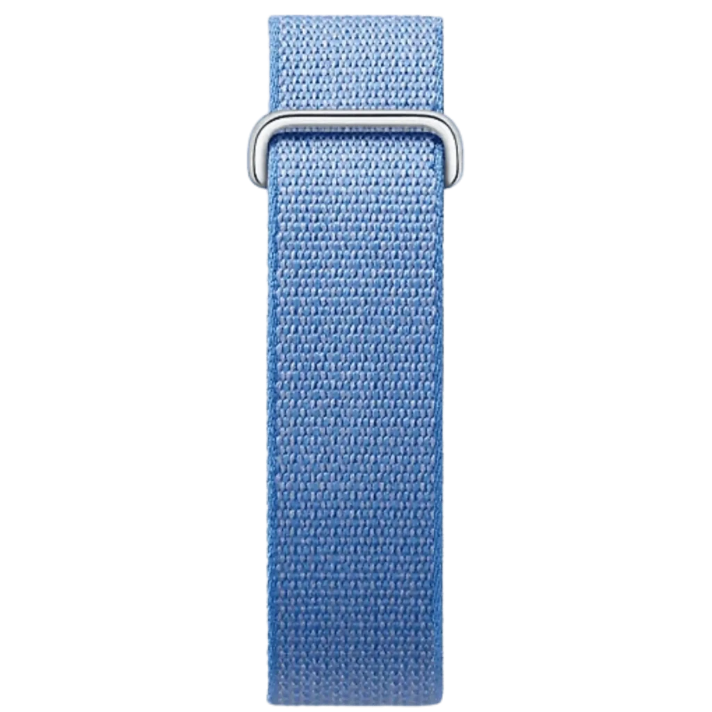 Google Fitbit Air Lavender com GPS integrado pulseira de tecido azul lavanda, ajuste com fivela metálica, leve e respirável para conforto diário - Item1
