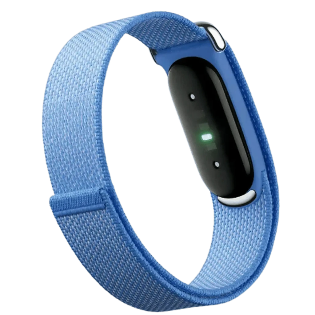 Google Fitbit Air Lavender com GPS integrado pulseira de tecido azul lavanda, ajuste com fivela metálica, leve e respirável para conforto diário - Item2