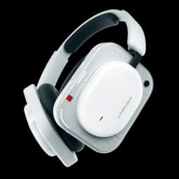 Nothing Headphone (a) Branco: auscultadores over-ear brancos com diadema acolchoada, conchas ovais, detalhes prateados e pretos, design minimalista moderno