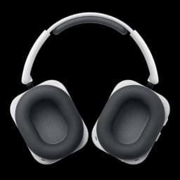 Nothing Headphone a Branco com diadema acolchoada, earcups ovais grandes em cinza escuro, grelha interna preta e acabamento minimalista elegante