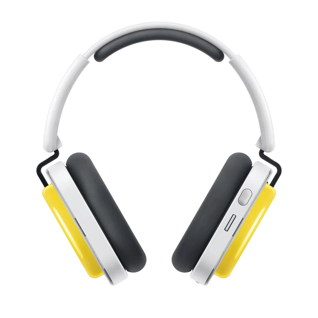 Nothing Headphone a Amarillo: auriculares inalámbricos de diadema, diseño blanco con copas cuadradas amarillas, almohadillas negras acolchadas y diadema - Ítem5