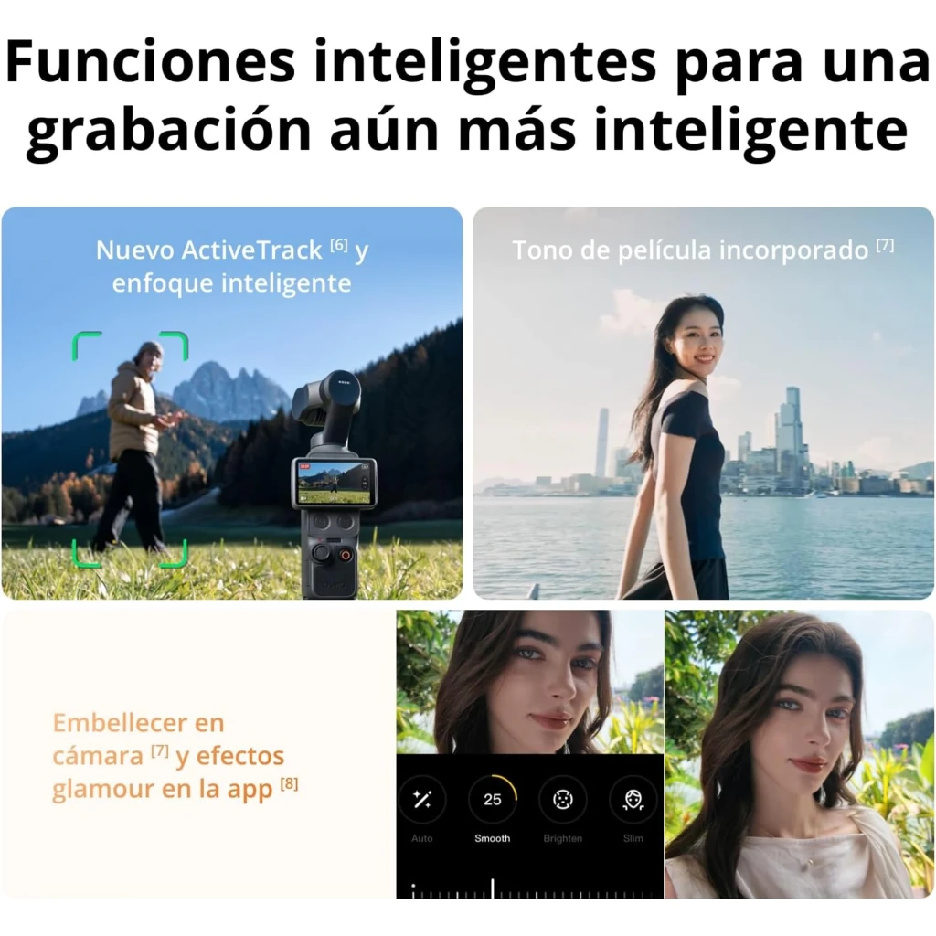 Câmara DJI Osmo Pocket 4 Essential Combo 4K com gimbal de 3 eixos, tela touch traseira, botões dedicados e lente grande angular compacta e portátil - Item2