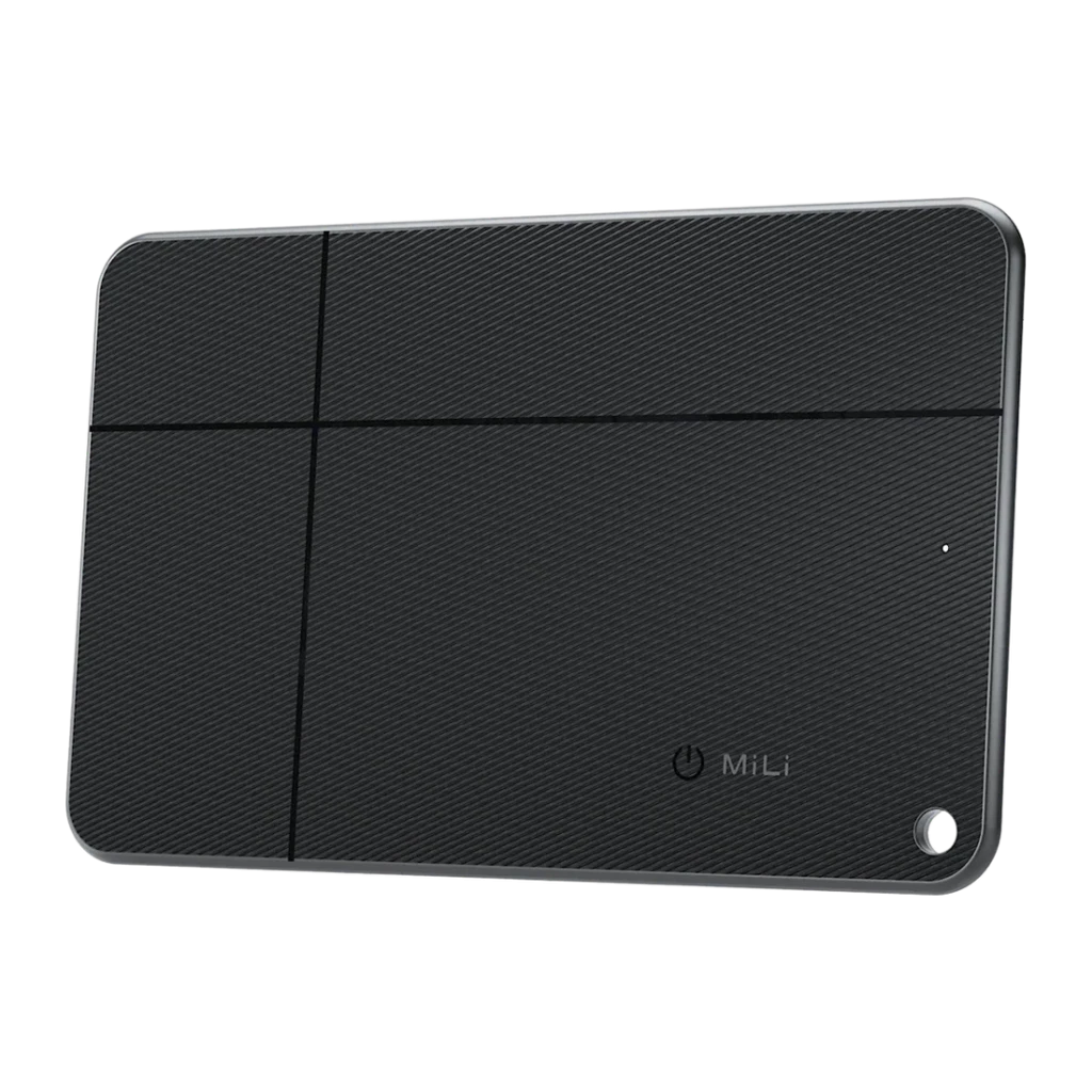 MiLi GPS tracker Card Android/IOS noir - vue principale
