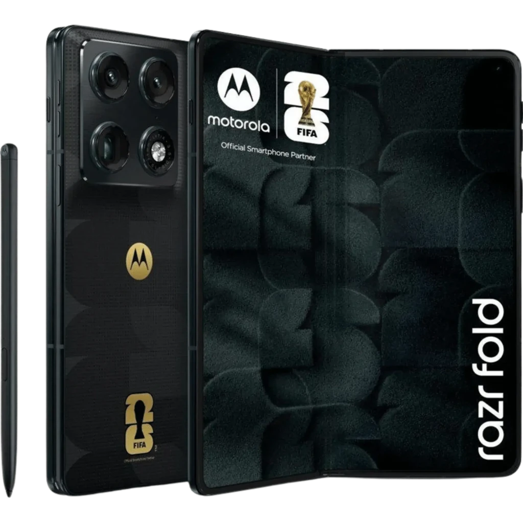 Smartphone plegable negro con pantalla pOLED 8,09 pulgadas, triple cámara trasera, logos dorados de FIFA y Motorola, edición especial Razr Fold 5G 512 GB 16 - Ítem5