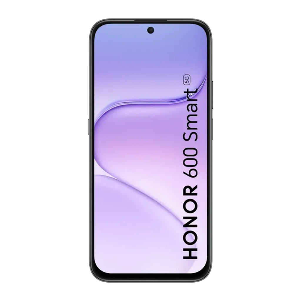 Honor 600 Smart 5G negro con pantalla IPS 6,87 pulgadas, biseles finos y cámara dual trasera con flash; batería 7700 mAh y 4GB/256GB - Ítem1