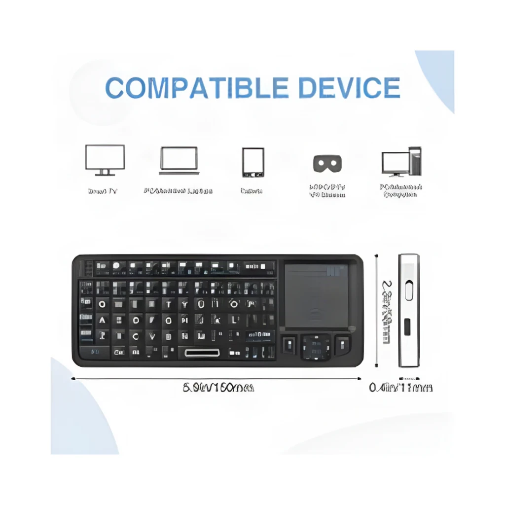Rii K06 Mini Bluetooth Keyboard negro - lleva touchpad integrado, así que funciona también como ratón sin