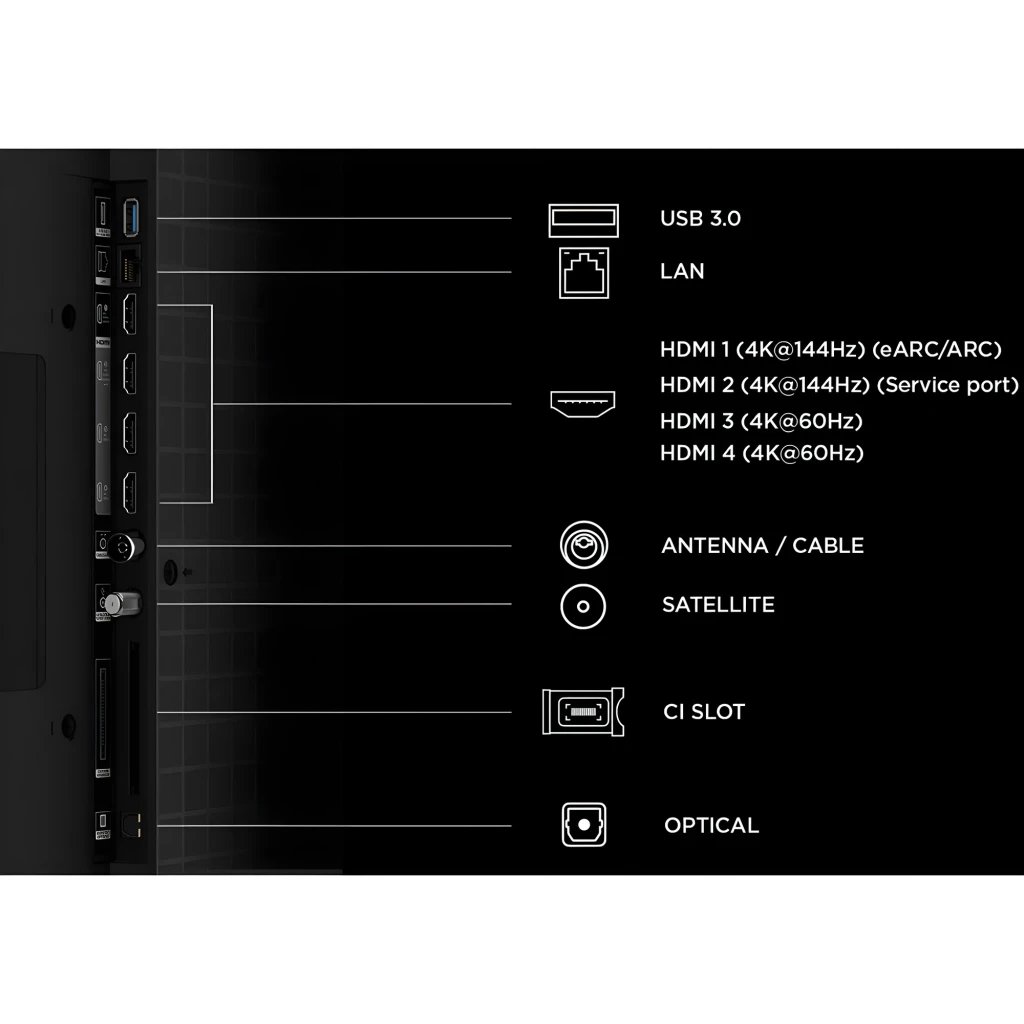 Televisor TCL 85C6K Pro de 85 pulgadas con panel QD‑Mini LED, 4K Ultra HD, 144Hz, atenuación local, pantalla mate y audio Onkyo modelo 2026 - Ítem6