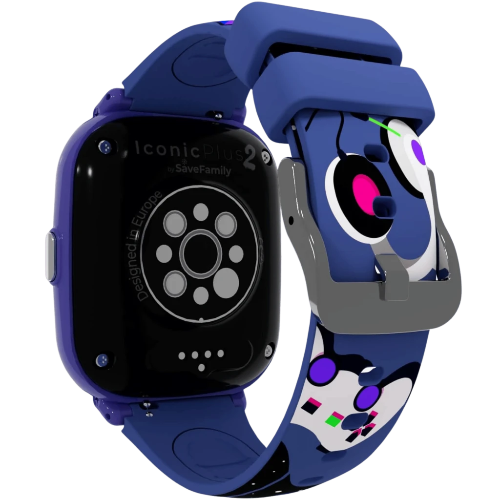 Reloj infantil azul SaveFamily Iconic Plus 2 Estampada Gamer con correa de silicona, pantalla colorida con mando retro, botón lateral, llamadas SOS y - Ítem3