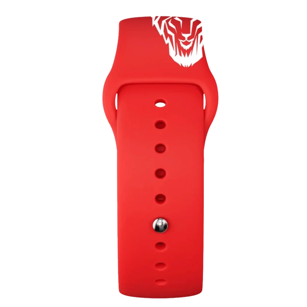 Smartwatch SaveFamily SaveWatch Plus Ed. Athletic Bilbao con correa de silicona roja, pantalla rectangular, botón SOS lateral y esfera con escudo del club - Ítem1