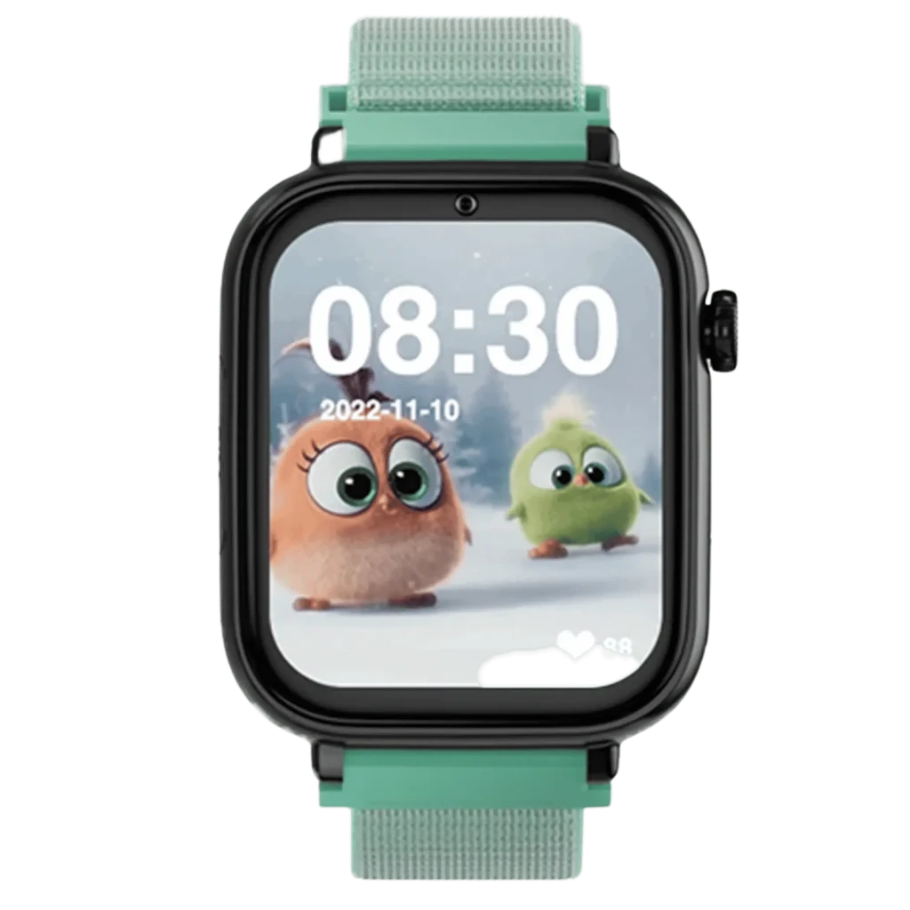 Reloj infantil SaveFamily SaveWatch Plus negro con correa tela Ocean verde menta, pantalla táctil a color, botón SOS lateral y cámara para videollamadas - Ítem4