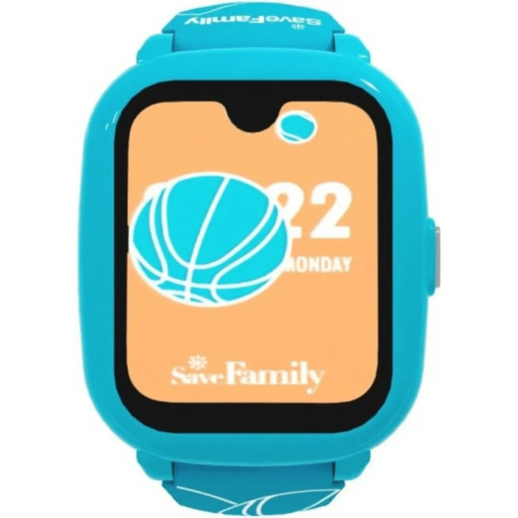 Reloj SaveFamily Iconic Plus 2 Estampada Sportive en azul turquesa, pantalla táctil grande, correa ajustable con hebilla metálica, botón lateral y ranuras - Ítem3