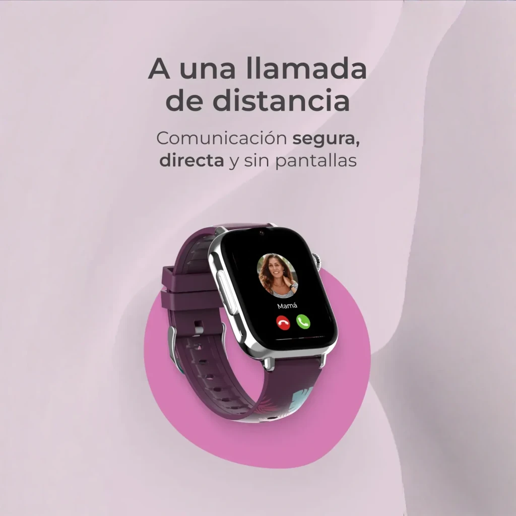 Reloj SaveFamily Iconic Plus 2 Lisa Verde Menta con pantalla táctil cuadrada, bordes redondeados, correa de silicona ajustable y botón lateral para SOS y - Ítem3