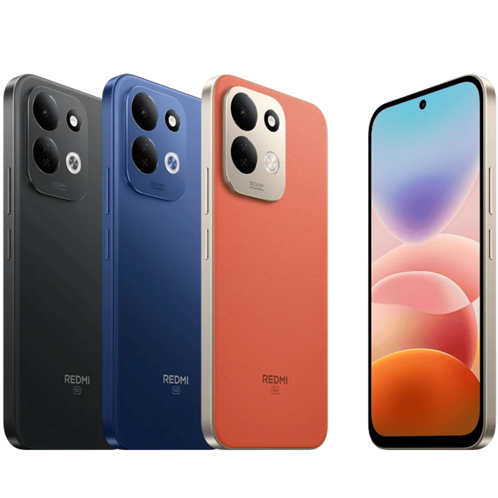 Xiaomi Redmi 17 5G naranja con trasera tipo cuero, módulo de cámara dual con flash y 50 MP, pantalla IPS LCD de 6,9 pulgadas con orificio central - Ítem2