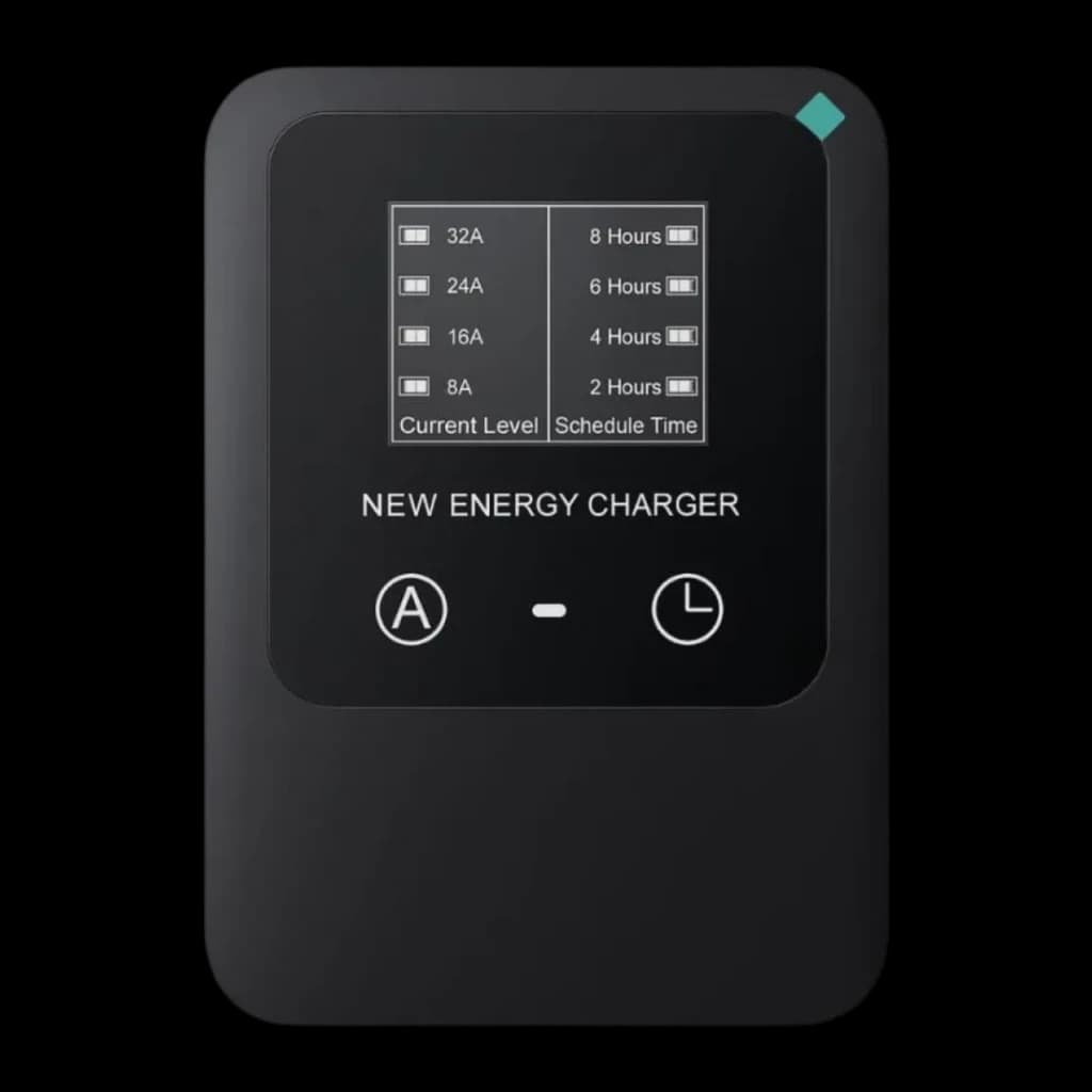 OEM Carregador EV Tipo 2 32A 7.0kW Monofásico 5M LCD - ecrã LCD com níveis de corrente 8-32A e programação