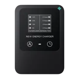 OEM Carregador EV Tipo 2 32A 7.0kW Monofásico 5M LCD - ecrã LCD com níveis de corrente 8-32A e programação