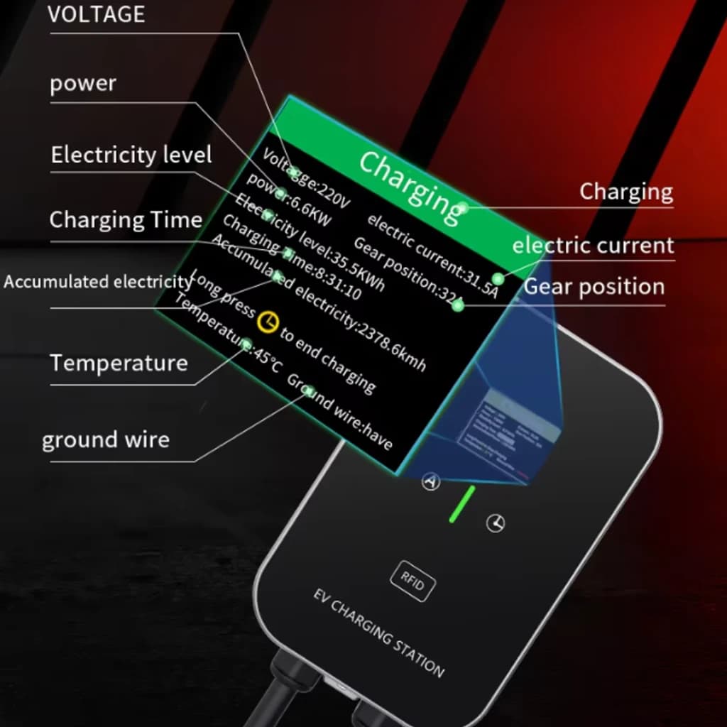 OEM Coche Eléctrico - dados de carga em tempo real, tensão, corrente e temperatura