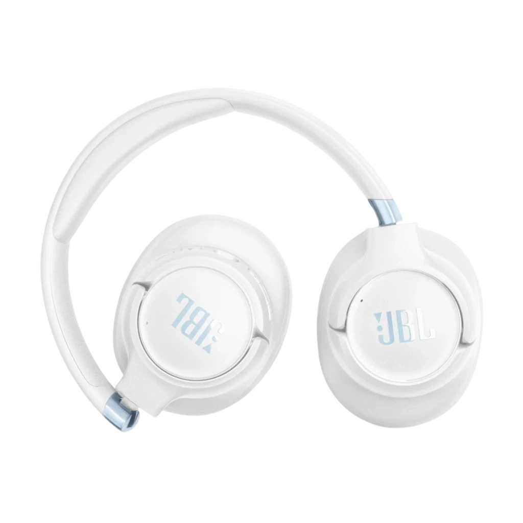 JBL Tune 780NC Blanco, auriculares de diadema plegables con copa ovalada, almohadillas acolchadas, botones laterales y acabado mate con logo JBL en relieve - Ítem7