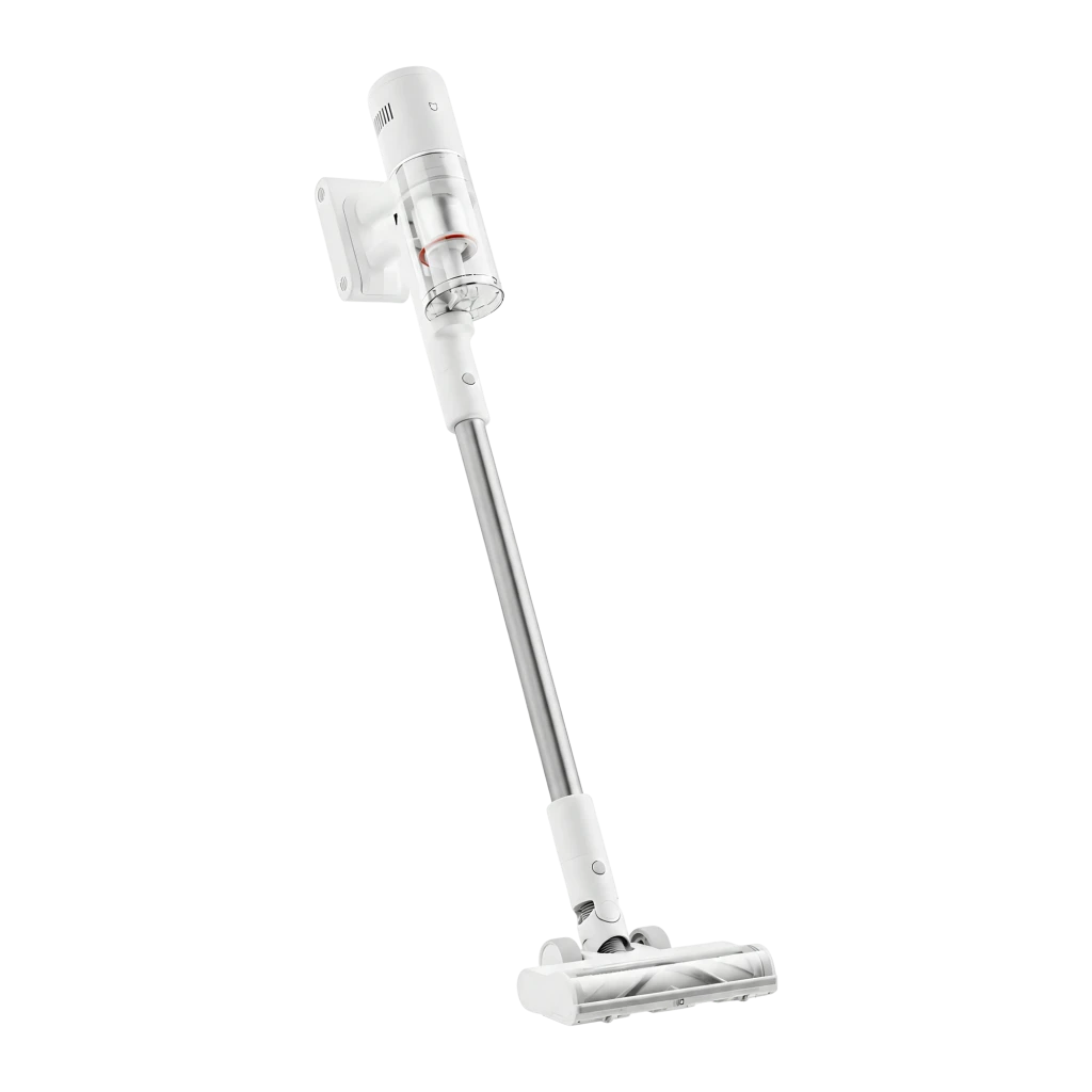 Aspiradora escoba Xiaomi Mijia sin cable blanca, cuerpo esbelto con tubo metálico, cabezal rectangular articulado y depósito transparente desmontable - Ítem4
