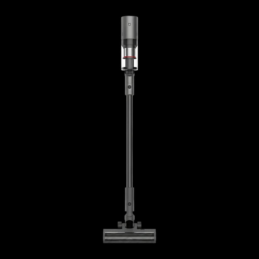 Aspiradora Xiaomi Mijia Vacuum Cleaner 4 Pro Sin Cable 280AW 90min, diseño vertical en gris oscuro, depósito transparente y cabezal ancho con rodillo