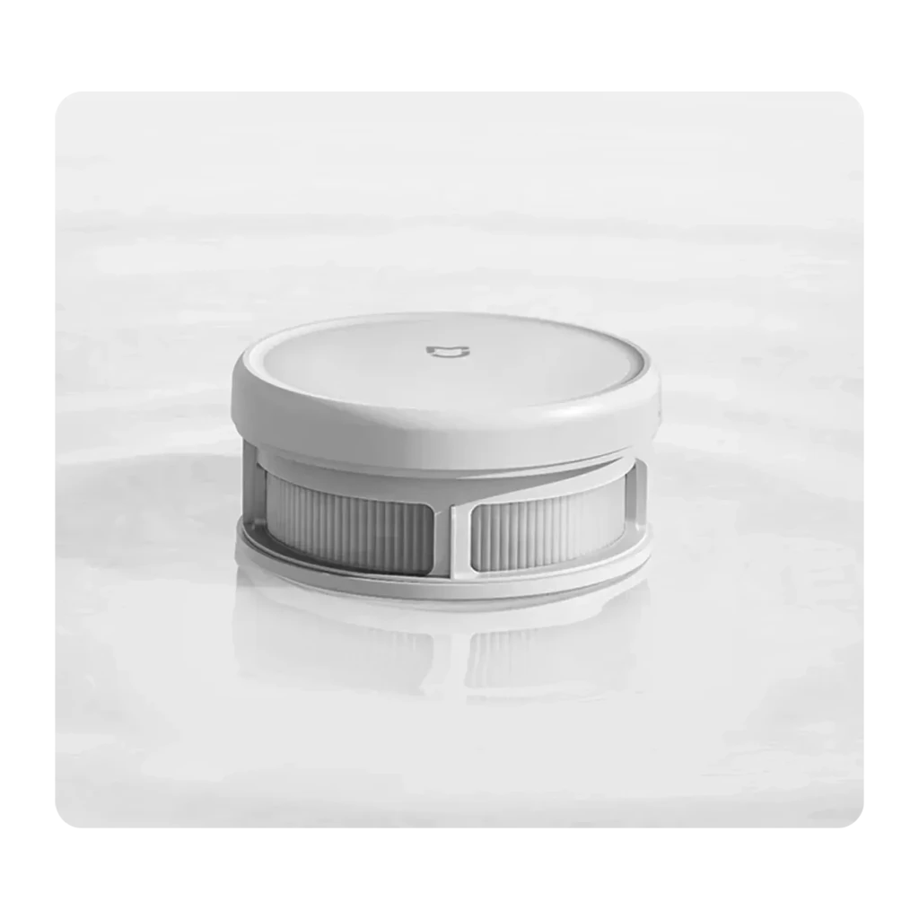 Aspiradora escoba Xiaomi Mijia 4C sin cable, cuerpo blanco minimalista, depósito naranja, tubo largo y cepillo motorizado de piso con cabezal articulado - Ítem5