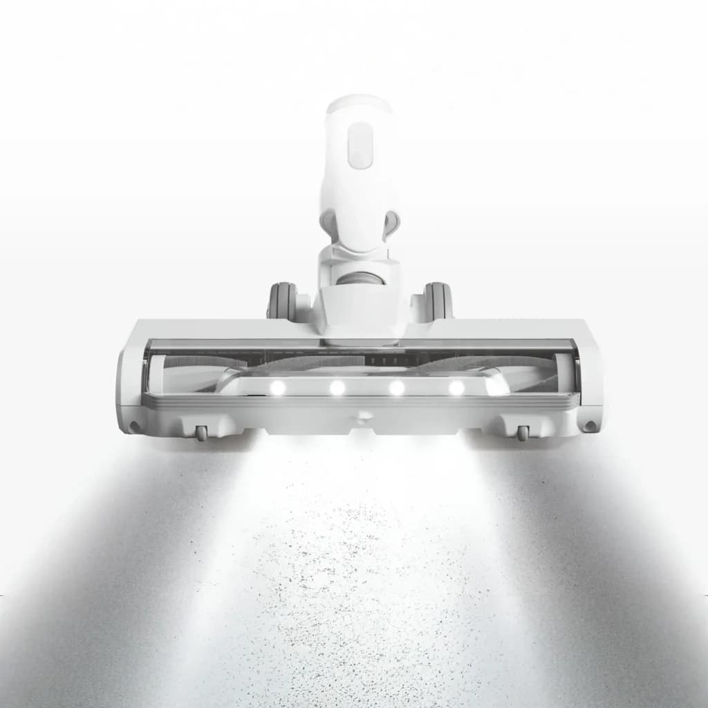 Cabezal de la Aspiradora Escoba Xiaomi Mijia 4C con rodillo ancho, luces LED frontales y diseño blanco, ideal para polvo fino y limpieza precisa en suelos