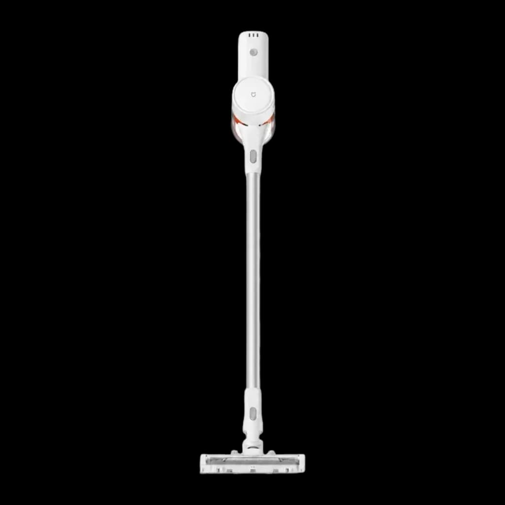 Aspiradora Escoba Xiaomi Mijia 4C sin cable, cuerpo blanco esbelto, tubo largo y cepillo motorizado ancho; diseño minimalista para limpieza eficiente