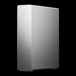 Router Xiaomi BE19000 Pro WiFi 7 Tripla Banda em cinza metálico, design vertical minimalista, bordas suaves, LED frontal discreto e acabamento premium.