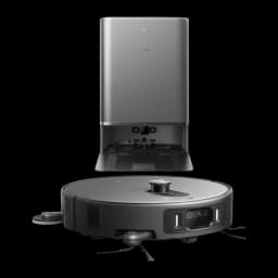 Robot Aspirador Xiaomi Robot Vacuum 6 Max dToF + Triple Cámara AI con base de autovaciado, cuerpo gris, torreta láser superior y cepillos laterales duales