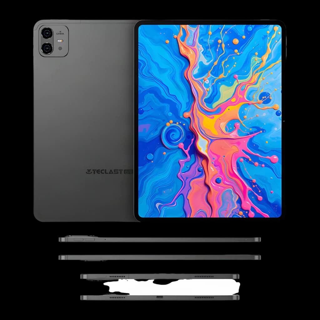 Teclast ArtPad Pro 12.7 4G 8GB/256GB Negro LTE 12,7 pulgadas IPS 90Hz Helio G99, vistas múltiples: trasera con módulo