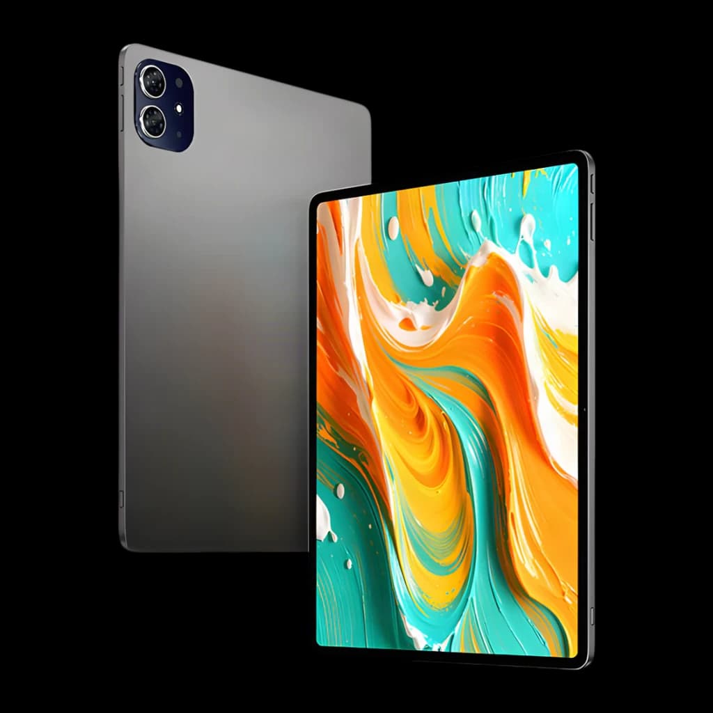 Teclast ArtPad 13.2 8GB/128GB Negro 4G Dual SIM 13,2 pulgadas IPS 120Hz Unisoc T7300, vista frontal y trasera: pantalla