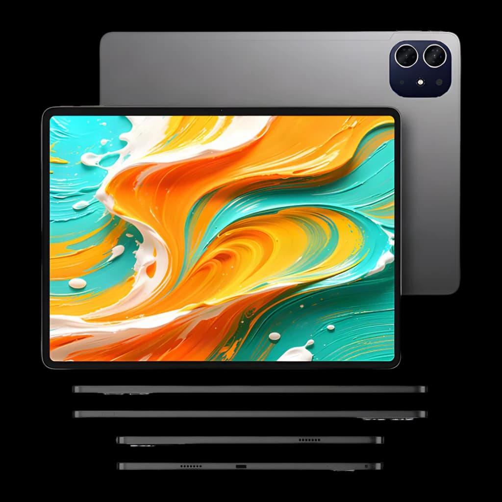 Teclast ArtPad 13.2 8GB/128GB Negro 4G Dual SIM 13,2 pulgadas IPS 120Hz Unisoc T7300, vistas múltiples: frontal con pantalla