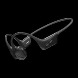 Casque Doogee BoneBeat Swim open-ear noir avec arceau flexible, transducteurs osseux latéraux, module Bluetooth 5.4, boutons discrets et design étanche IP68