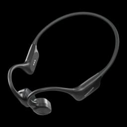 Casque Doogee BoneBeat Swim open-ear noir avec arceau tour de cou flexible, transducteurs osseux latéraux, commandes sur oreillette et design étanche IP68